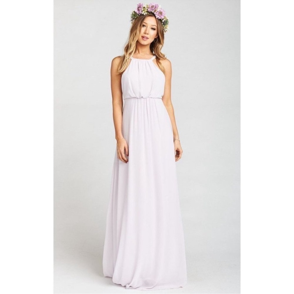 Show Me Your Mumu Lavender Chiffon Amanda Maxi Dress